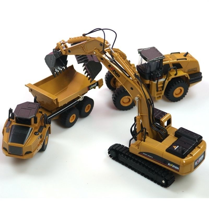 HUINA 1:50 Dump Truck Excavator Wheel Loader Die cast Model Construction Vehicle