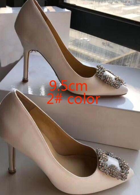 2# white 9.5cm heels