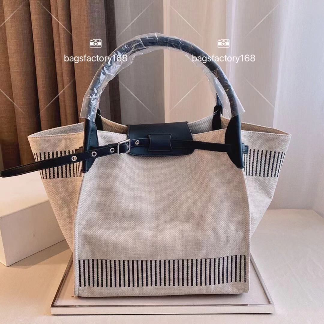 Compra Diseño De Lujo Classic Famosa Marca Bolsa De La Playa Celebridades  En El Mismo Mango De Cuero Impreso Bolso De Mano De Gran Capacidad  Contraste Color Bolsas De Compras Bucket Sundry