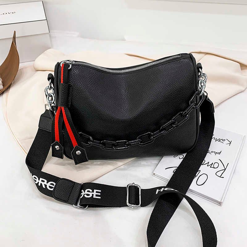 thick strap crossbody bolsa