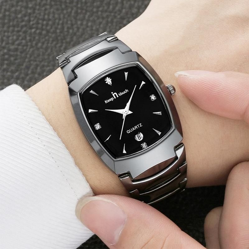 Acquistare Orologio Quadrato In Acciaio Al Tungsteno Le Donne Moda Semplici Coppie  Orologi Impermeabili Coppia Coppia Uomo E Regali Orologi Da Polso Economico  | Consegna Veloce E Qualità | It.Dhgate