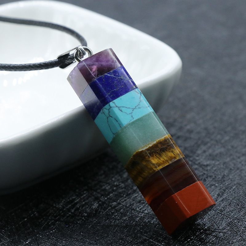 7 Chakra Columna Rectangular P Cadena