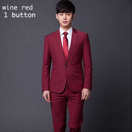 1 Button Wine Red