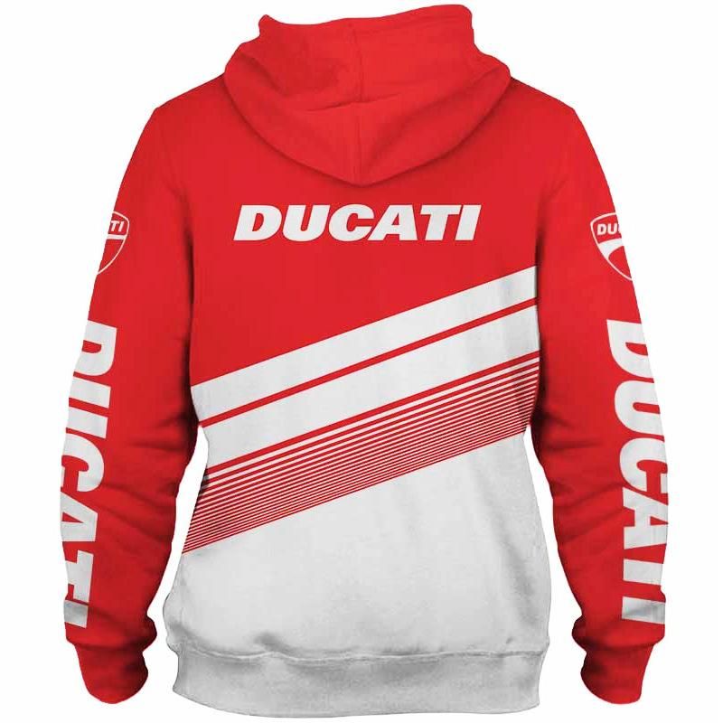 Sudadera con Capucha para Hombre De Manga Larga con Estampado Digital del Logotipo De D.u.c.a.t.i