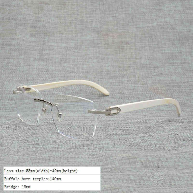 20 OFF 2023 Natural Wood Square Clear Buffalo Horn Oversize Rimless