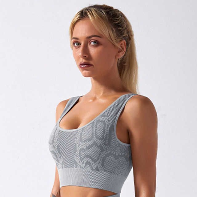 Soutien-gorge de yoga gris