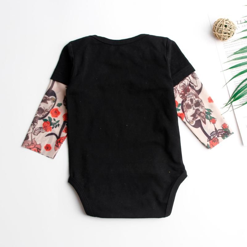 Compre Sumpsuits 21 Summer Algodon Nacido Bebe Body Body Tatuajes Tatuajes Imprimir Manga Larga Embalaje Traje Negro Gris Rapido A 10 03 Del Fragranter Es Dhgate Com