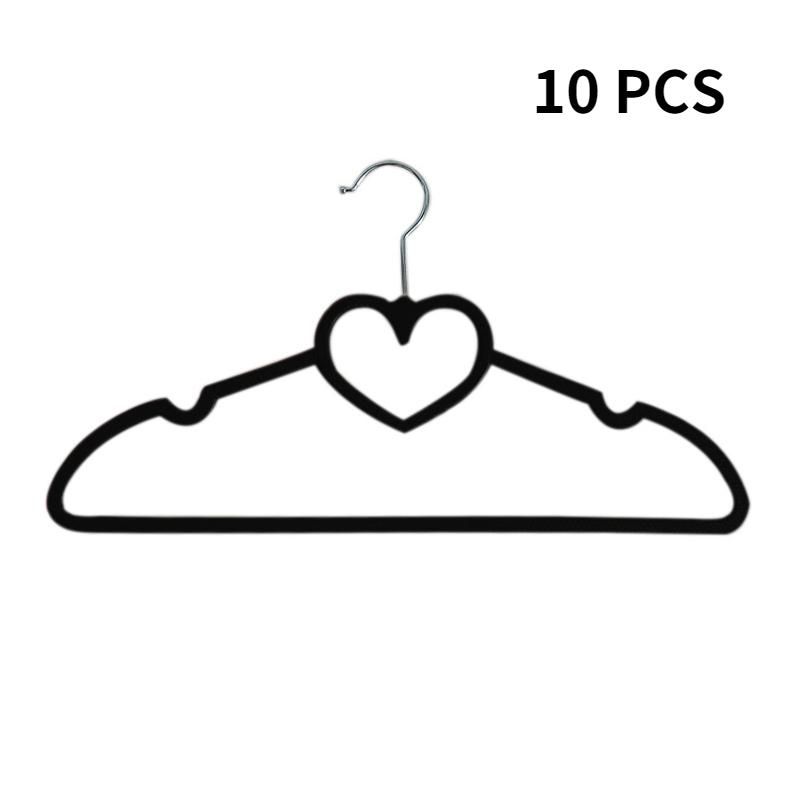 10pcs coeur noir