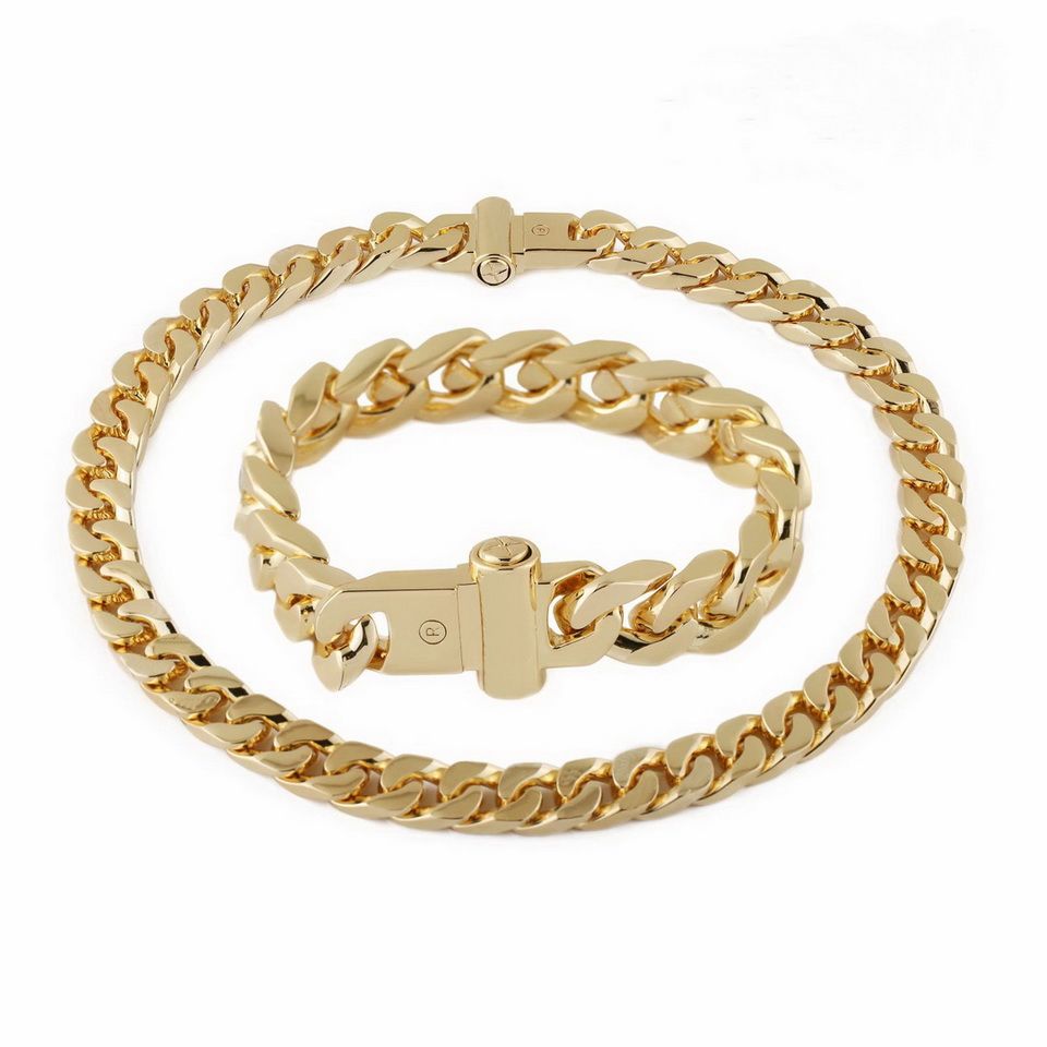 Halsband + armband / guld