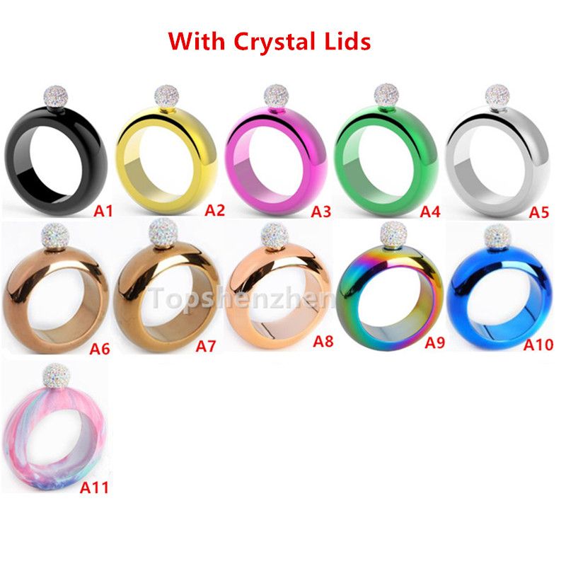 with crystal lids