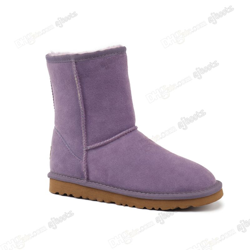 32# Purple Half Boots [Middle Tube Boots