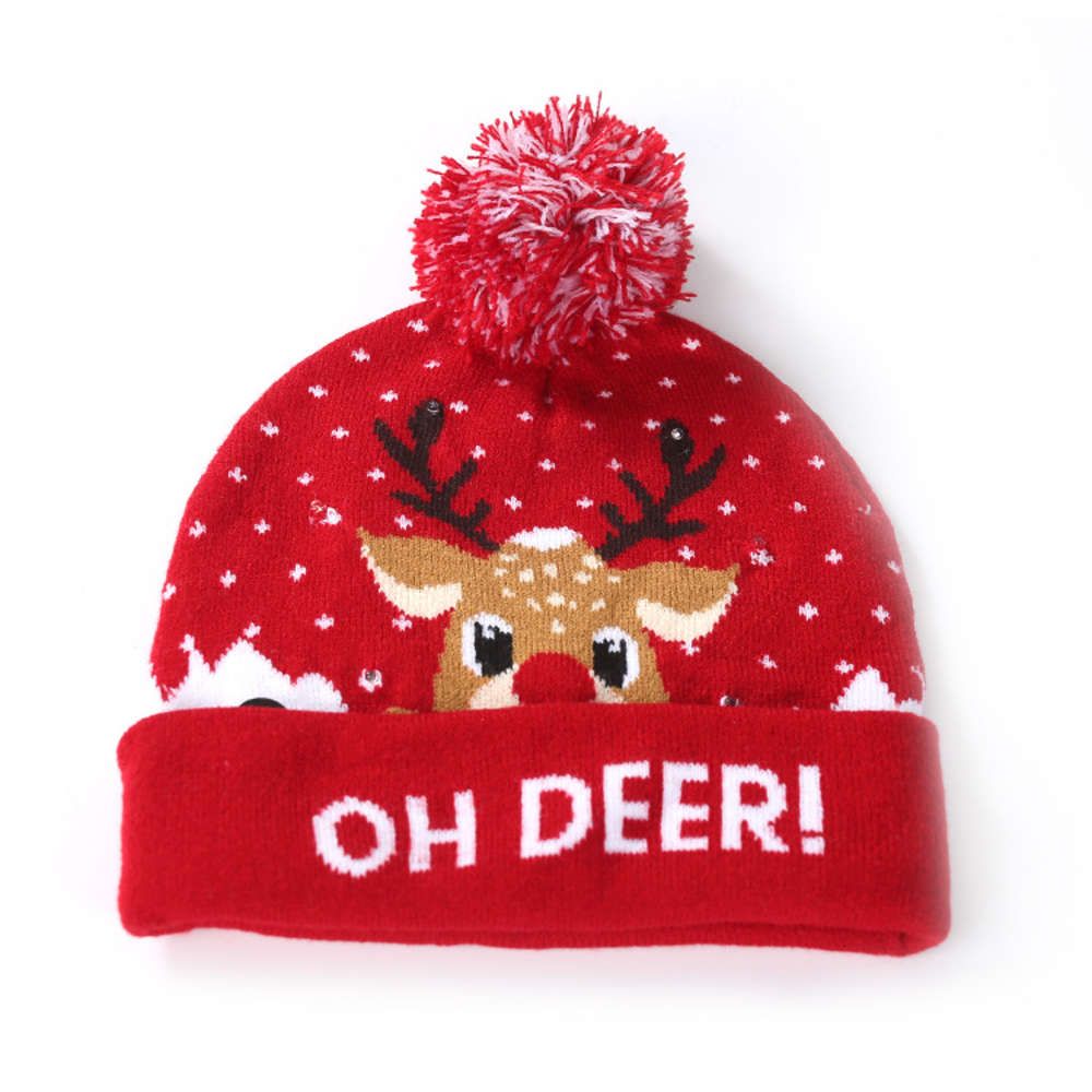 Purple Red Christmas Deer