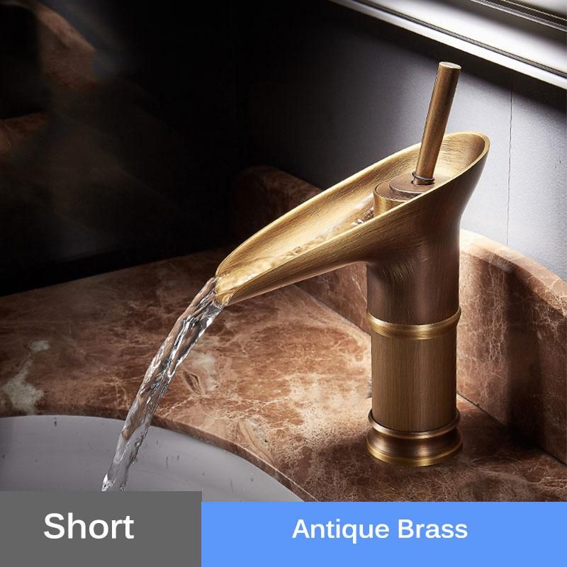 Short Antique Brass China