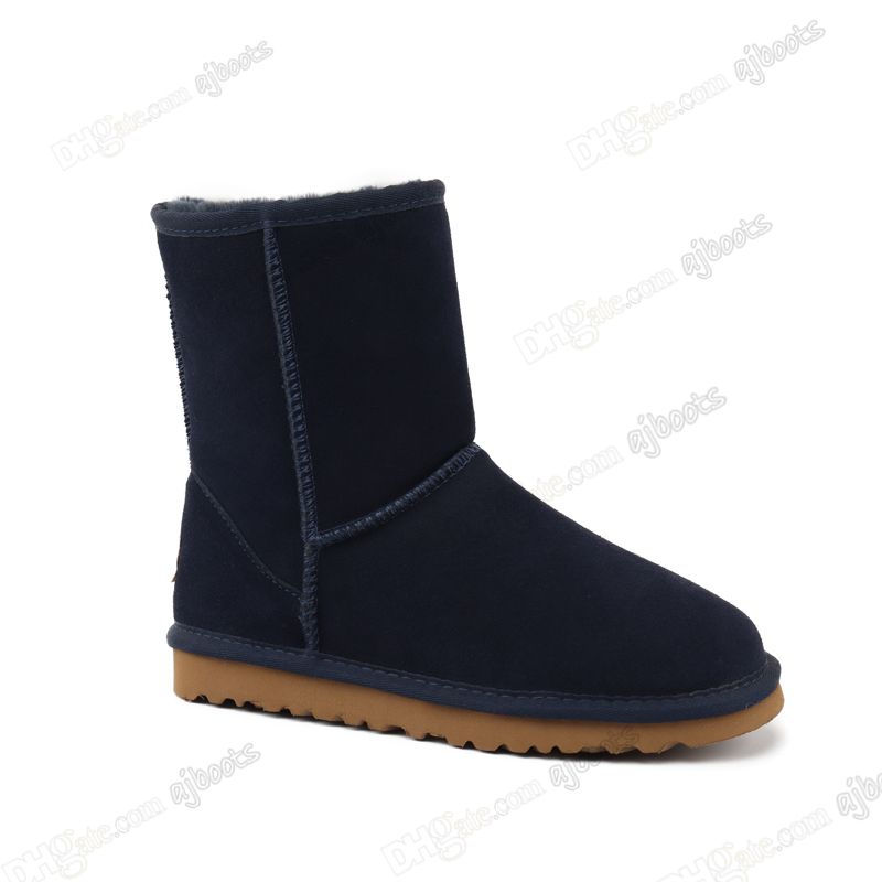 26# Navy Half Boots [Middle Tube Boots]