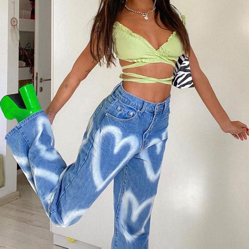 Acquistare Jeans Indie Aesthetic Brown Baggy E Girl Donne Stampa Cuore  Stampa Mom Streetwear Winter Vintage Punk Dritto PANT C17 Donne Economico |  Consegna Veloce E Qualità | It.Dhgate