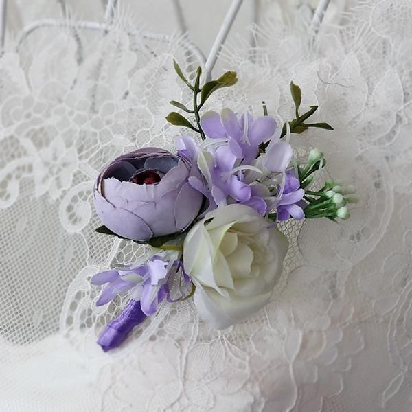 Purple corsage