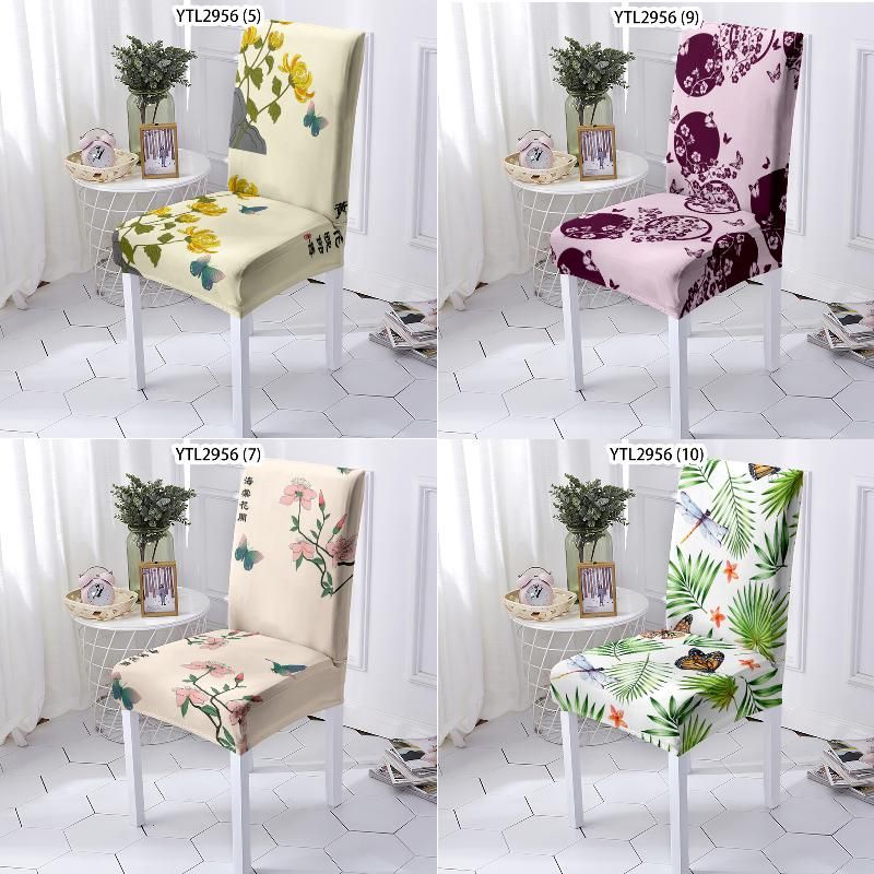 Various Color Semicircle Stretch Dining Stool Floral Chair Cover Slipcover Decor Various Color Semicircle Stretch Dining Stool Floral Chair Cover Slipcover Decor