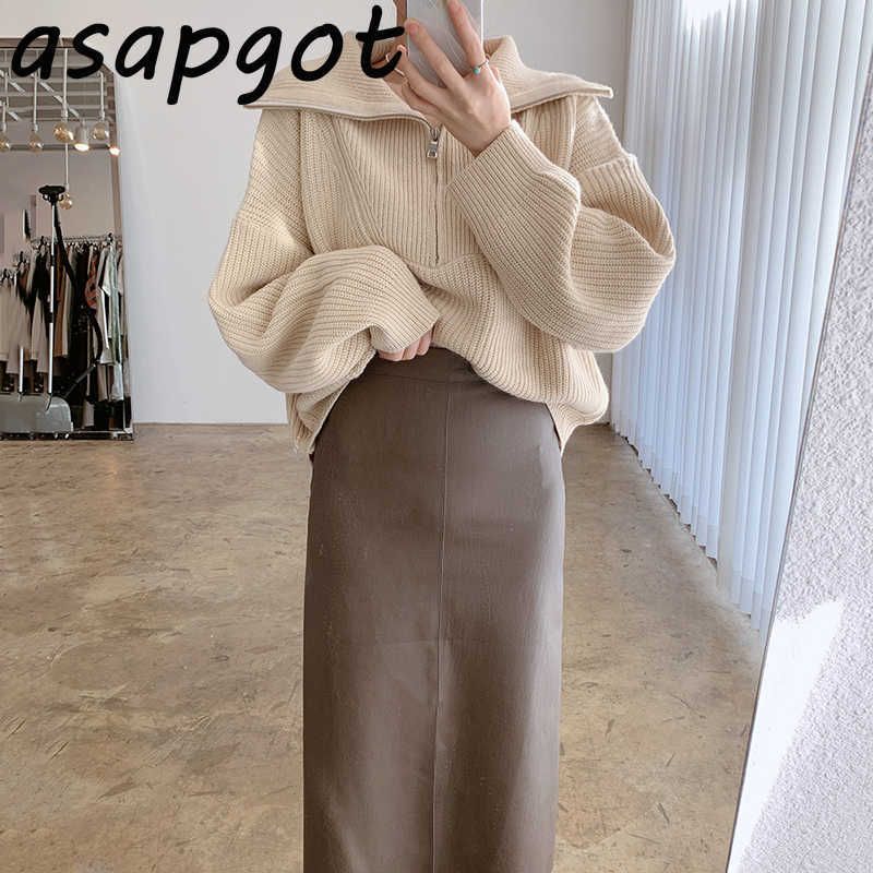 Sweater skirt with clearance zipper