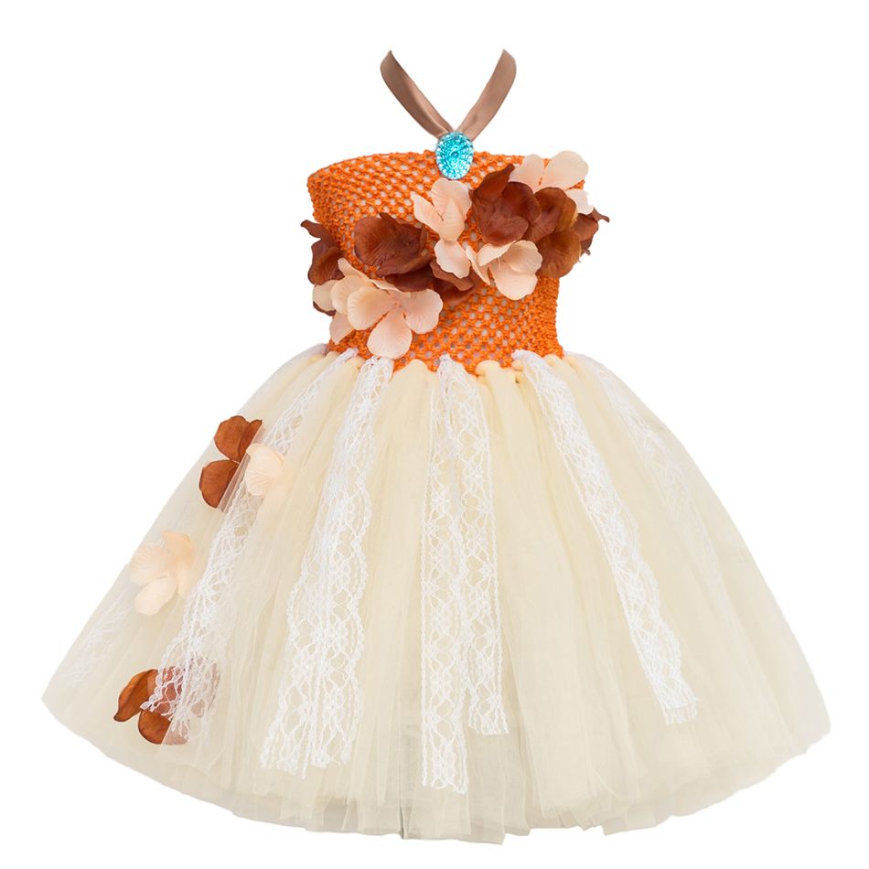 Princesa Moana Tutu Para Niñas Fiesta De Cumpleaños Vestido De Fiesta Para Encaje Flores Vestido De Niña Halloween Cosplay Traje De 37,84 € | DHgate