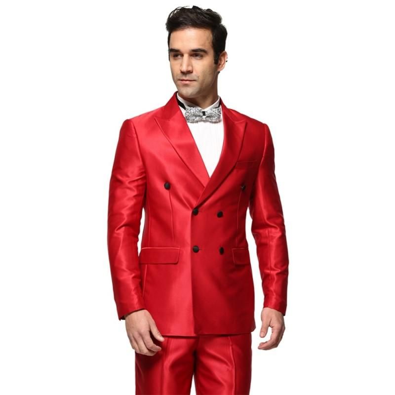 red shiny blazer
