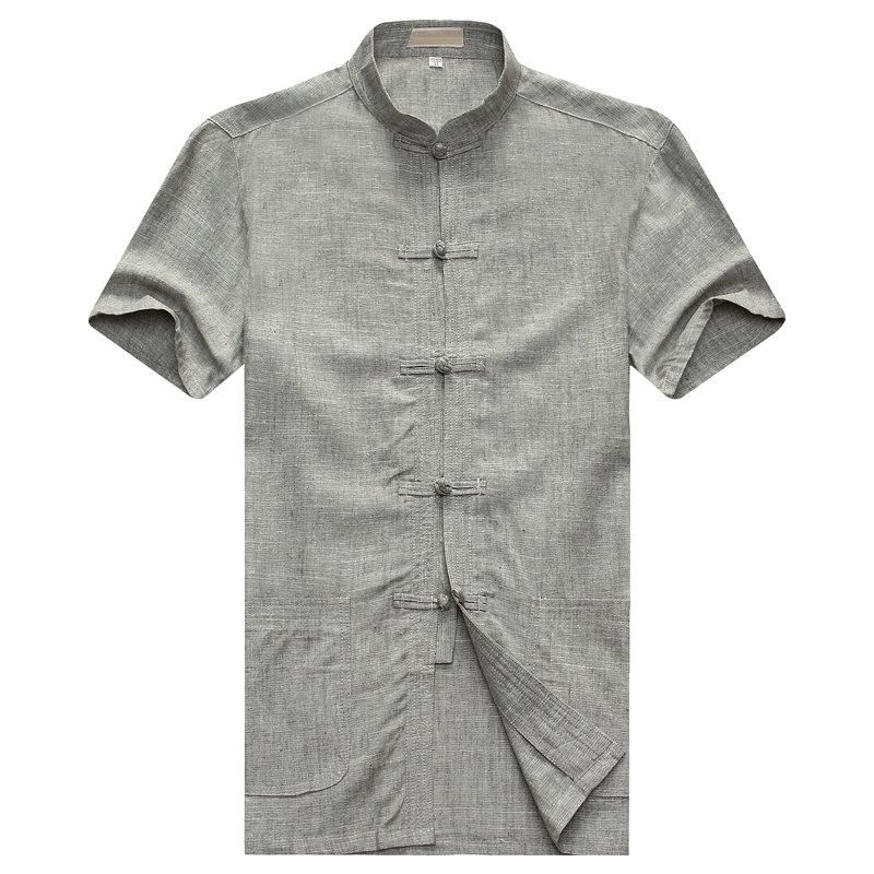 Gray Tunic Shirt Man