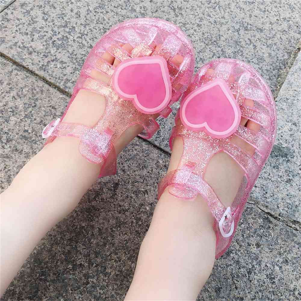 Sandalias jalea de verano para niños niñas transparentes transparentes plástico diapositivas zapatillas de ocio zapatos