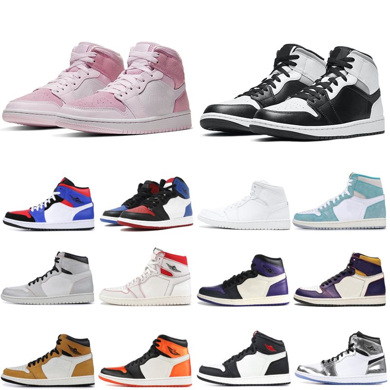 2021 1S Hoge Heren Basketbal Schoenen Rook Grijze Chicago Court White Rust  Shadow Patent Mannen Dames Sneakers Trainers Van Discountsneaker, 32,98 €  |DHgate