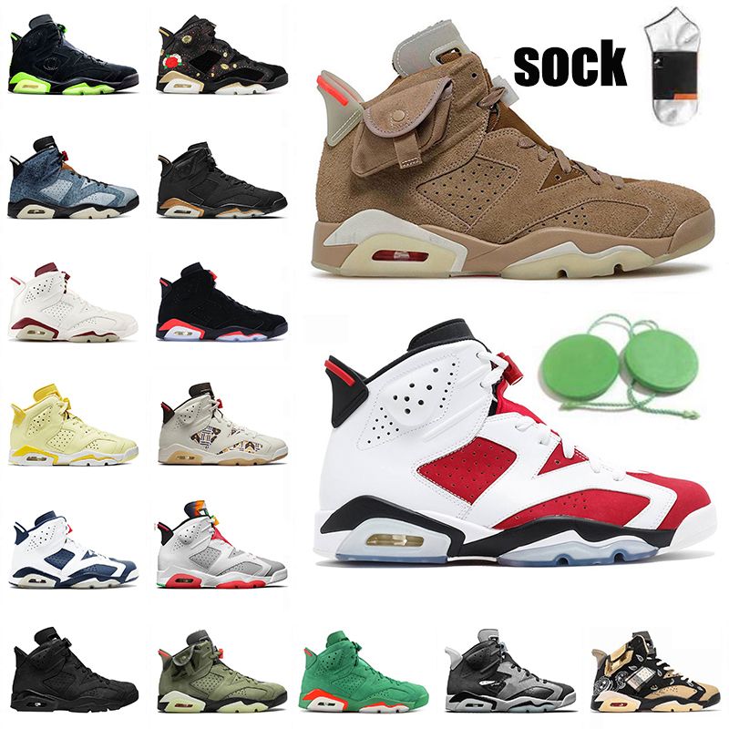 Nike Air Jordan Retro 6 Jordan6s Jumpman 6 6S VI Hombres Mujeres Zapatos De  Baloncesto Retro Travis Scott British Khaki Mens Entrenadores Zapatillas  Tamaño 36 47 Por Luxury_brand_store, 32,56 € | Es.Dhgate.Com