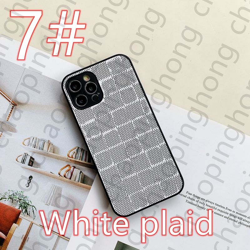 7#White plaid+LOGO