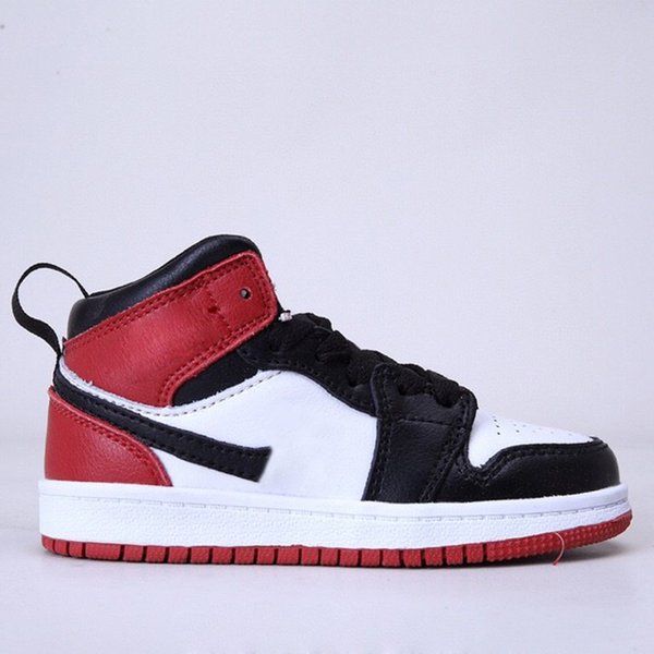 Chicago Designer Mid Basketball Shoes For Kids Red Toddler Sports