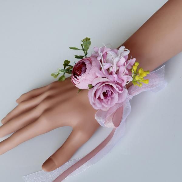 Pink wrist flower