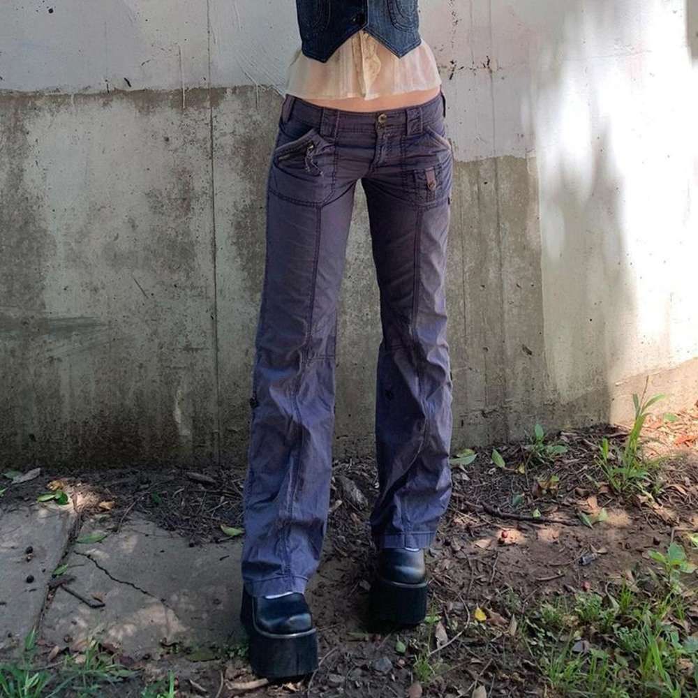 Capris Retro Grunge Fairycore Jeans Y2k 
