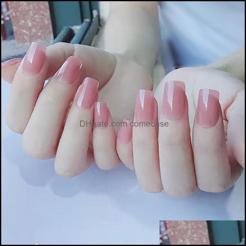 False Nails Nail Art Salon Health Beauty Tips Short Flat Head Simple Line Wear Black White Punk Dark Fake Press On Drop Delivery 2 From Comecase 6 57 Dhgate Com