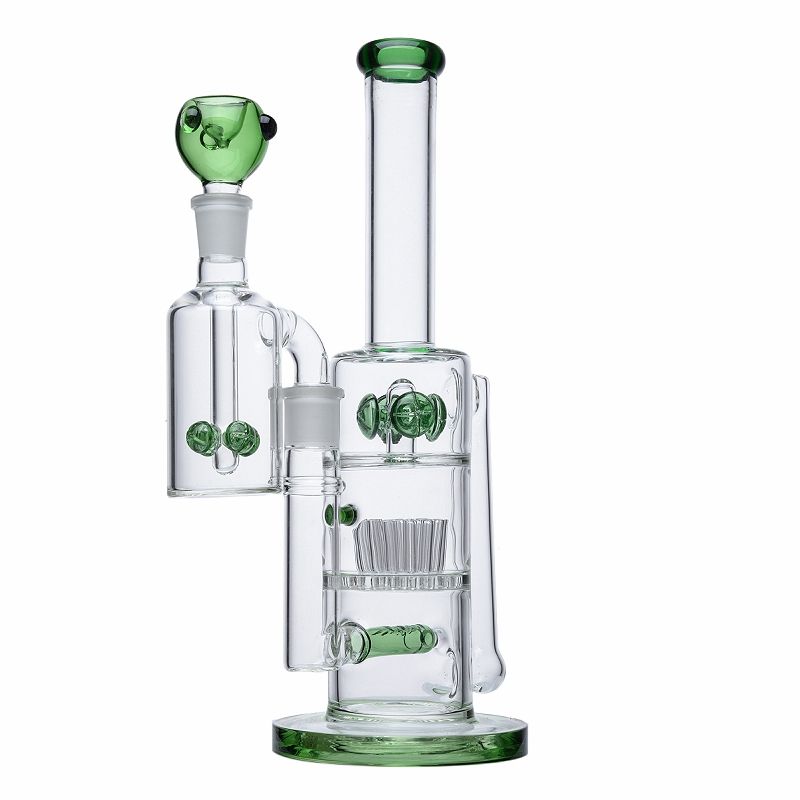 green bong with bowl+ash catcher