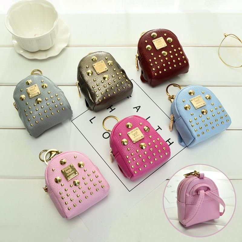 Keychains Mini Backpack Coin Bag For Women Girls Small Wallet Fashion Pu  Keychain Purses Cute Headphone Money Hand Pouch Keyring From Bengsimmon,  $3.36