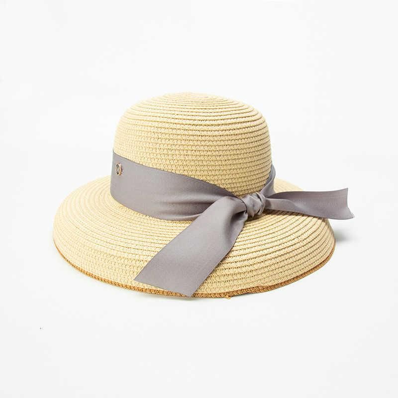 D-98 BEIGE M-Standard Bow Hat con ampia grondaia