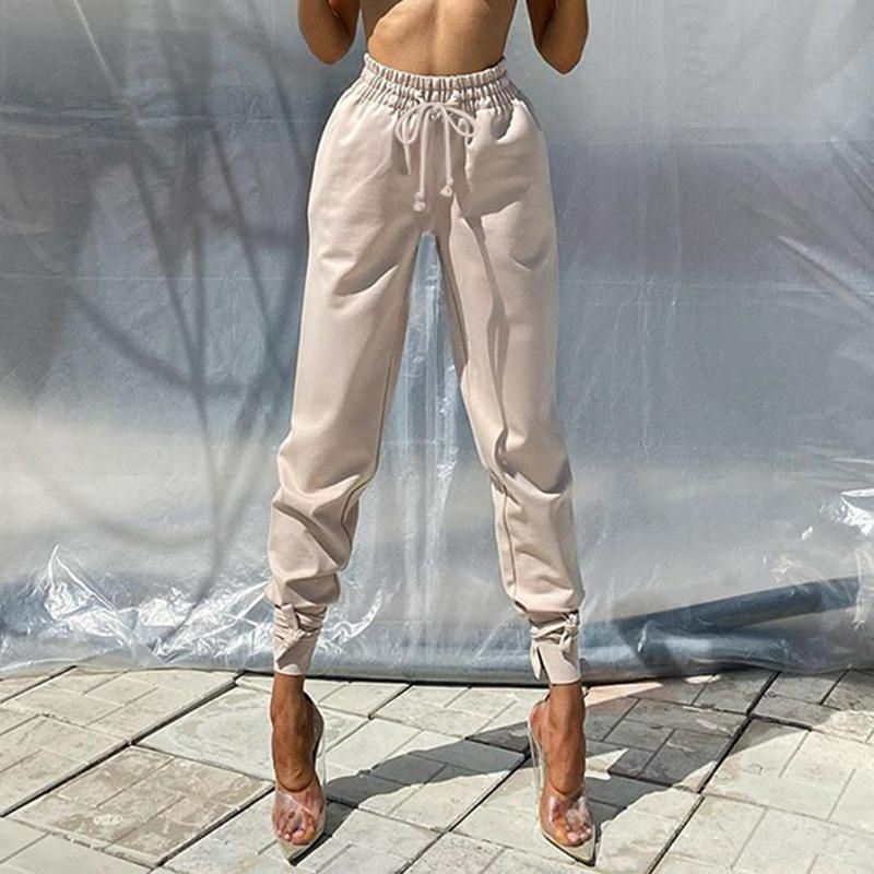 Compra Pantalones Para Mujer Capris 2021 Harajuku Joggers Puerta De Pierna  Ancha Pantalones Mujeres Cintura Alta Streetwear Coreano Pantalón Casual  Femme Caída Cuero Barato | Entrega Rápida Y Calidad | Es.Dhgate