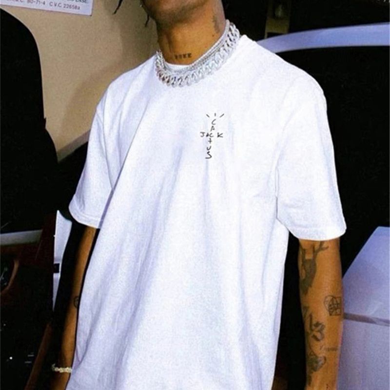 white tee by travis scott