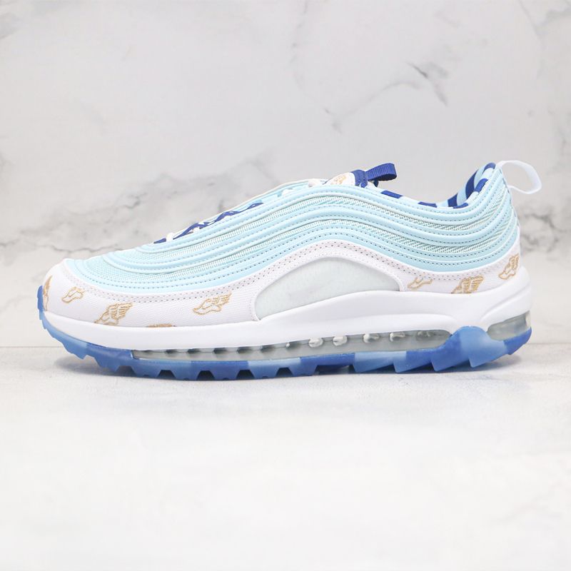 Acquista MSCHF Di Alta Qualità Lil NAS X 97 Mens Scarpe Da Corsa Satana  Luke Inri Gesù 97s Triplo Bianco Bianco Metallo Gold Gold Men Donne Trainer  Sport A 0,02 € Dal