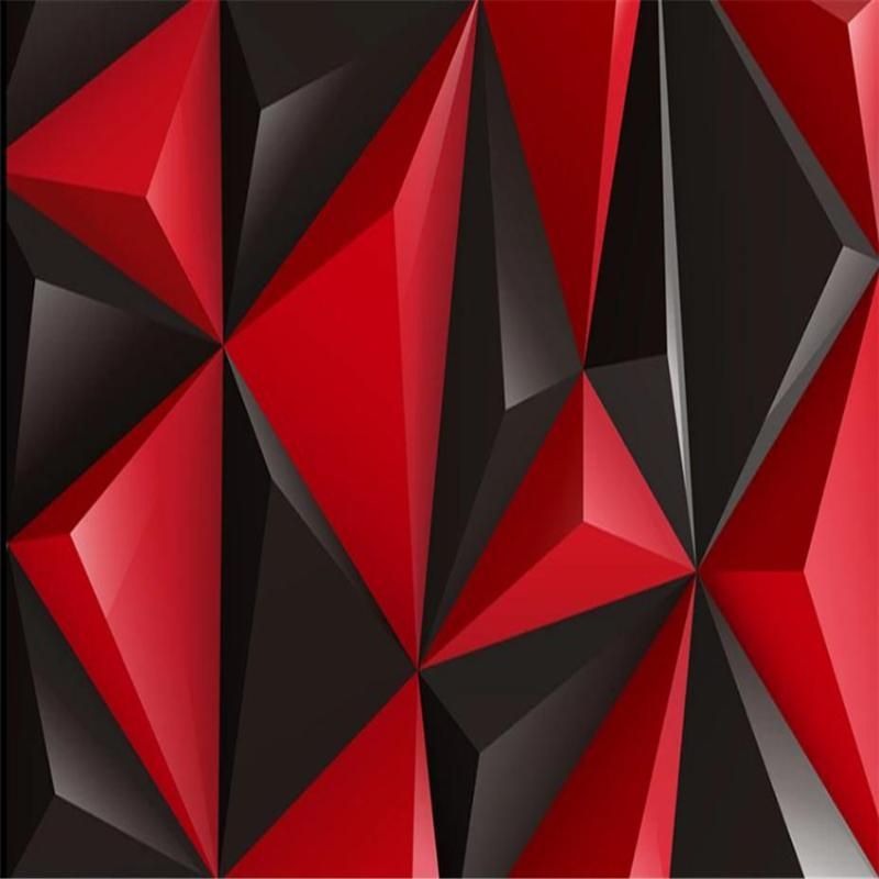 Fondos de pantalla personalizado 3D rojo y negro fondo geométrico pared  murales de fondo de pantalla