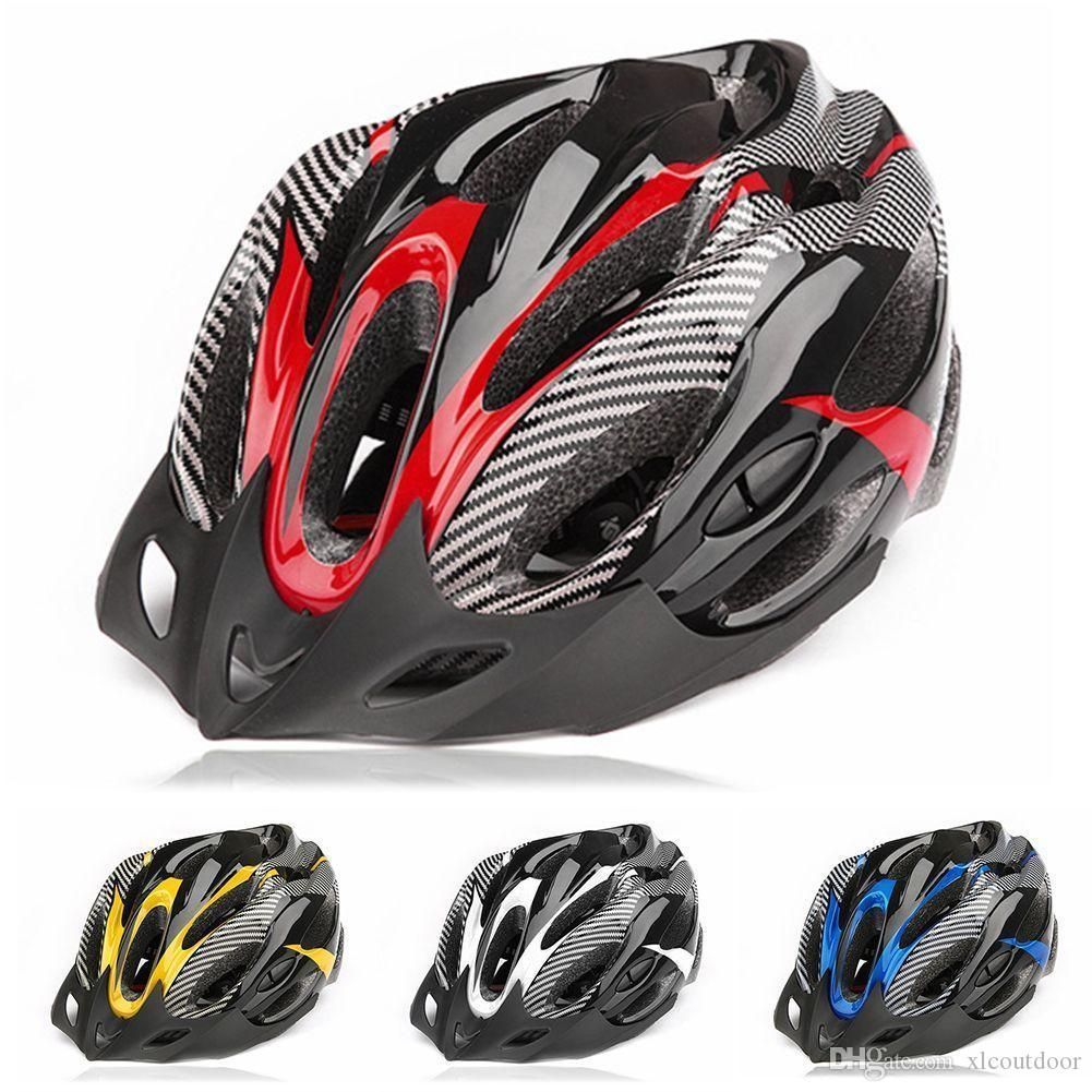 Cycling Bicycle Adult Mens Bike Helmet Red carbon color With Visor Mountain Ws 