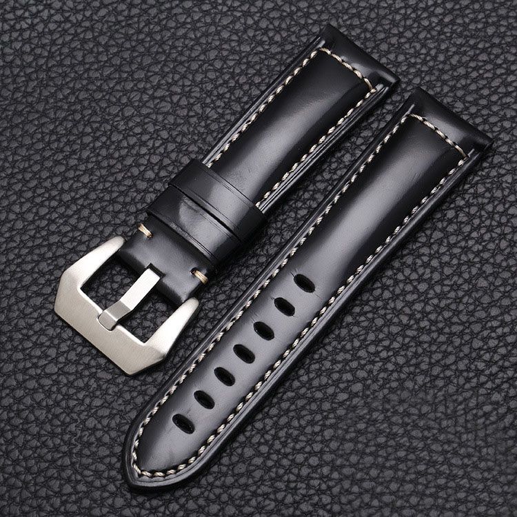 20mm Black.Silver Buckle