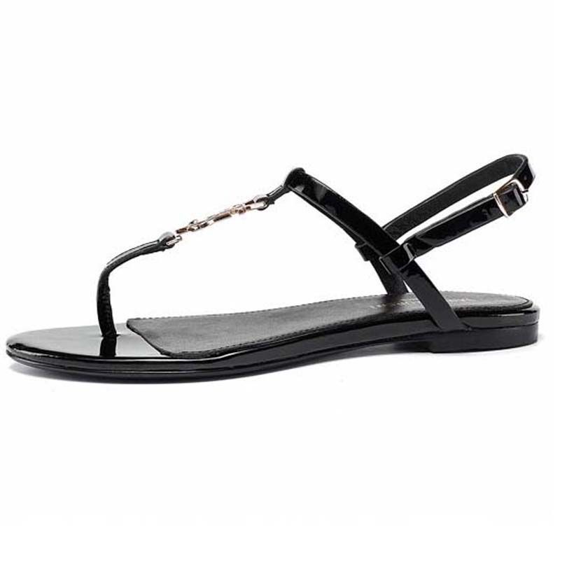 black designer flip flops womens