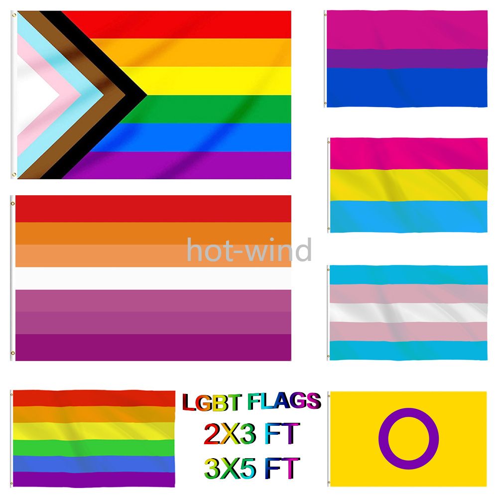 DHL ゲイフラッグ 90x150cm レインボーシングスプライド バイセクシャル レズビアン パンセクシャル LGBT アクセサリーフラグを￥2  DHgate
