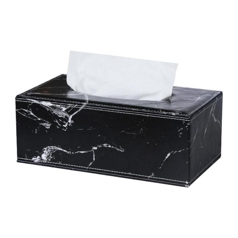 Tissue Case Box Container PU Leather Home Car Towel Napkin Paper Holder Box Case
