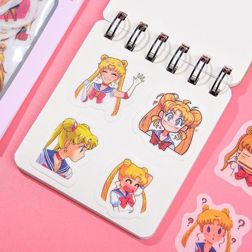 anime cartoon sailor moon stickers waterproof pvc decoration creativity diary label scrapbooking diy album sticker kid toy yawz from customonline 2 76 dhgate com