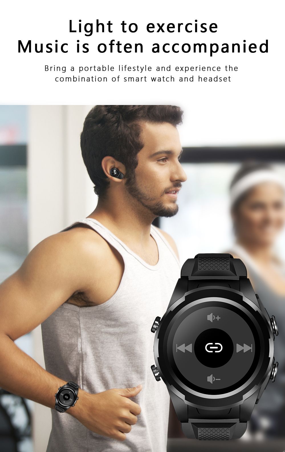 World first smart watch wireless bluetooth headphones Clearance