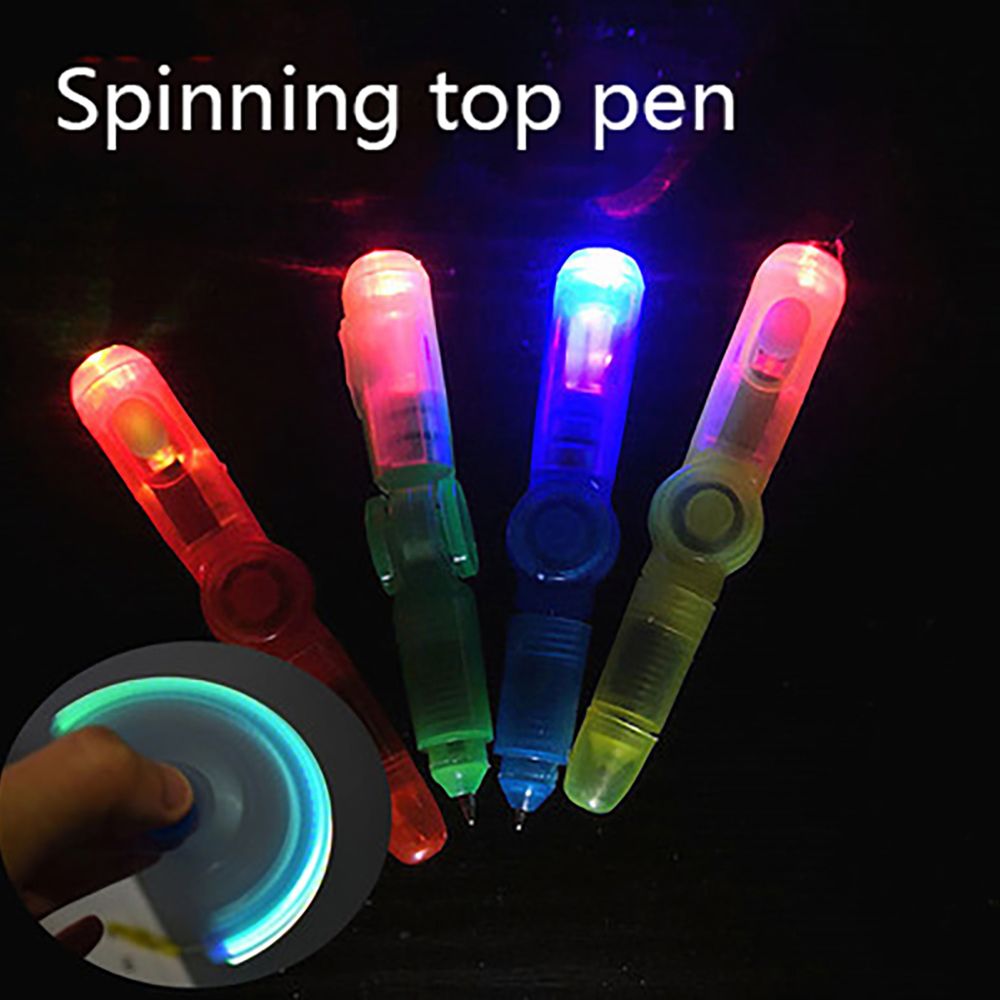 LED Spinning Pen Fidget Spinner Hand Top Glow In Dark Stress Relief Toys 