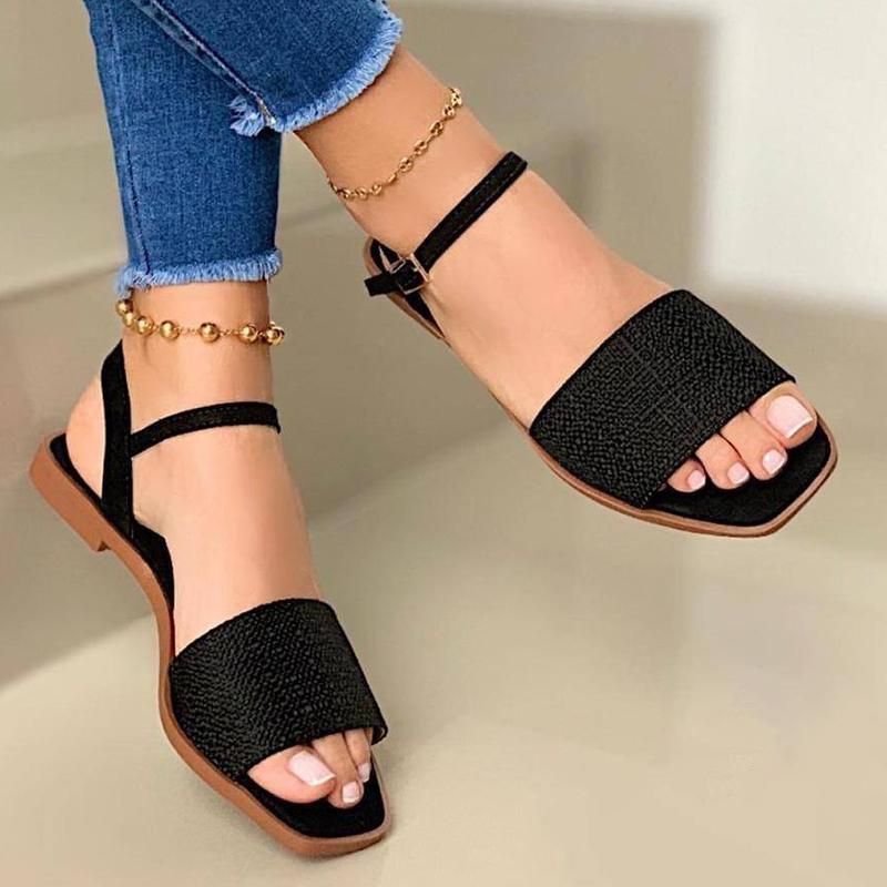 Womens Summer Strappy Thong Sandals Block High Heels Black Roma Shoes Leather BT Womens Summer Strappy Thong Sandals Block High Heels Black Roma Shoes Leather BT
