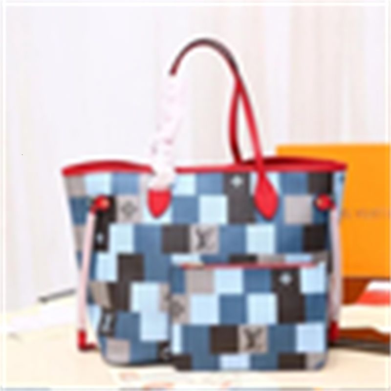 blue plaid bolsa